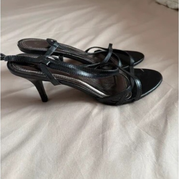 None Shoes - Elegant Black Strappy Heels